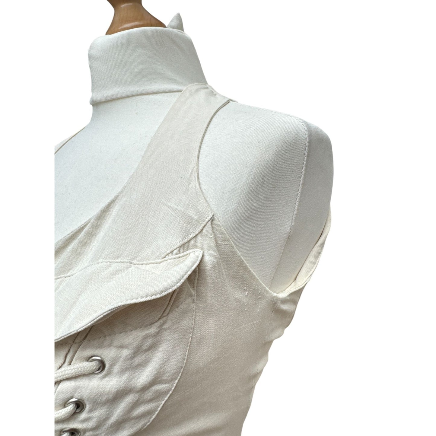 SS 1989 Beige Sculptural Dress
