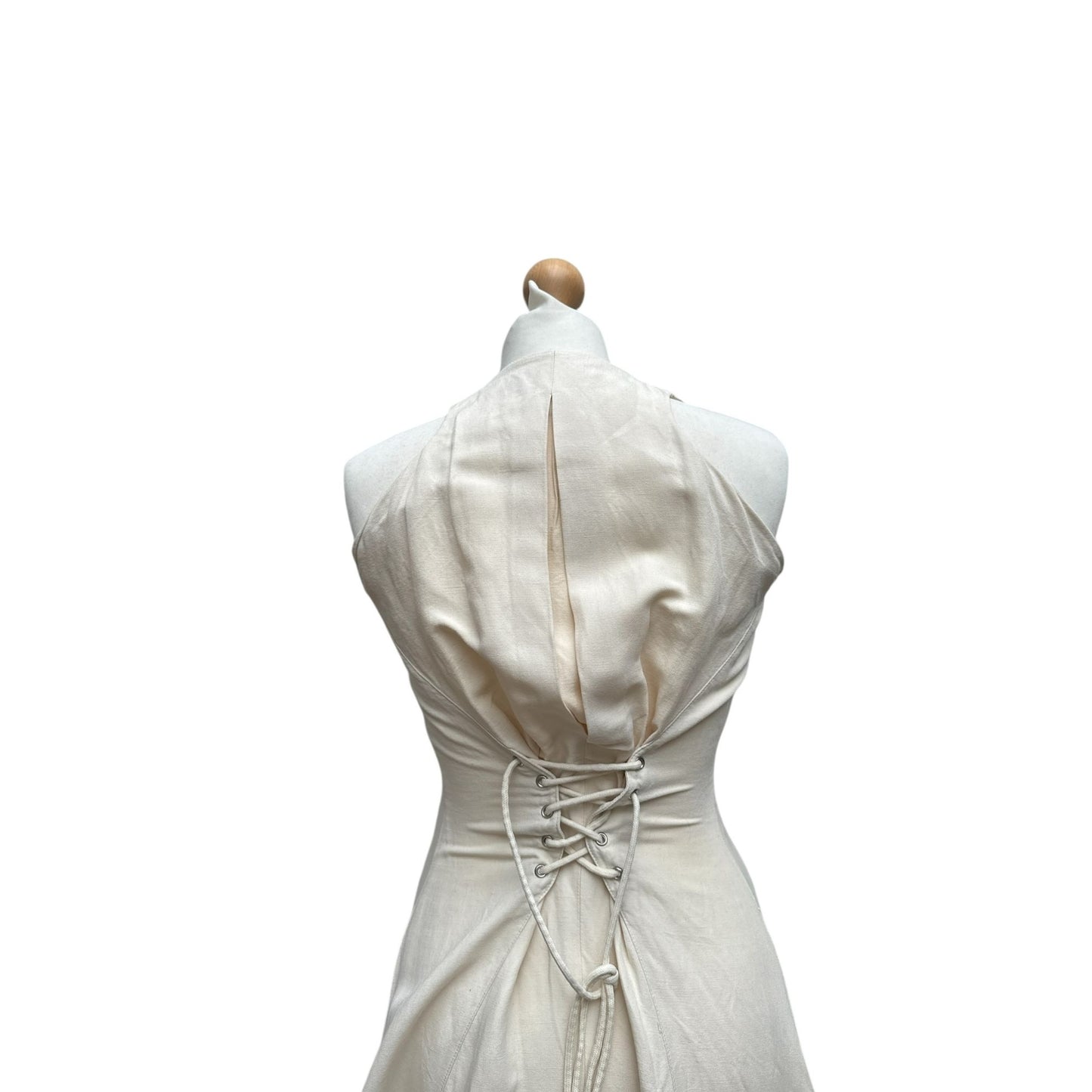 SS 1989 Beige Sculptural Dress
