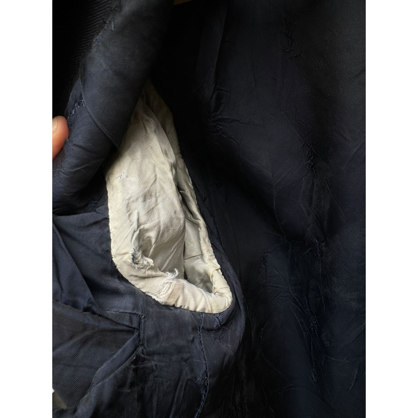 Navy wool blazer jacket