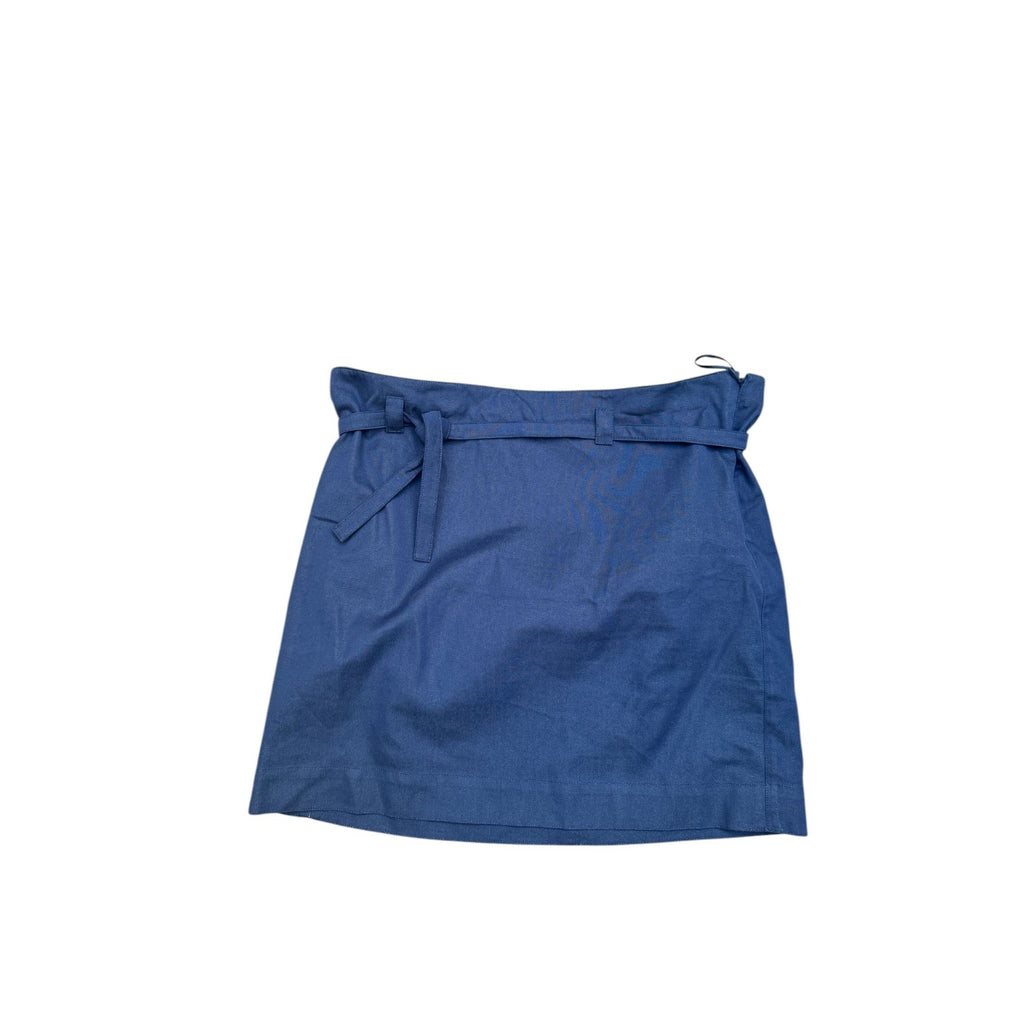 Blue cotton silk skirt