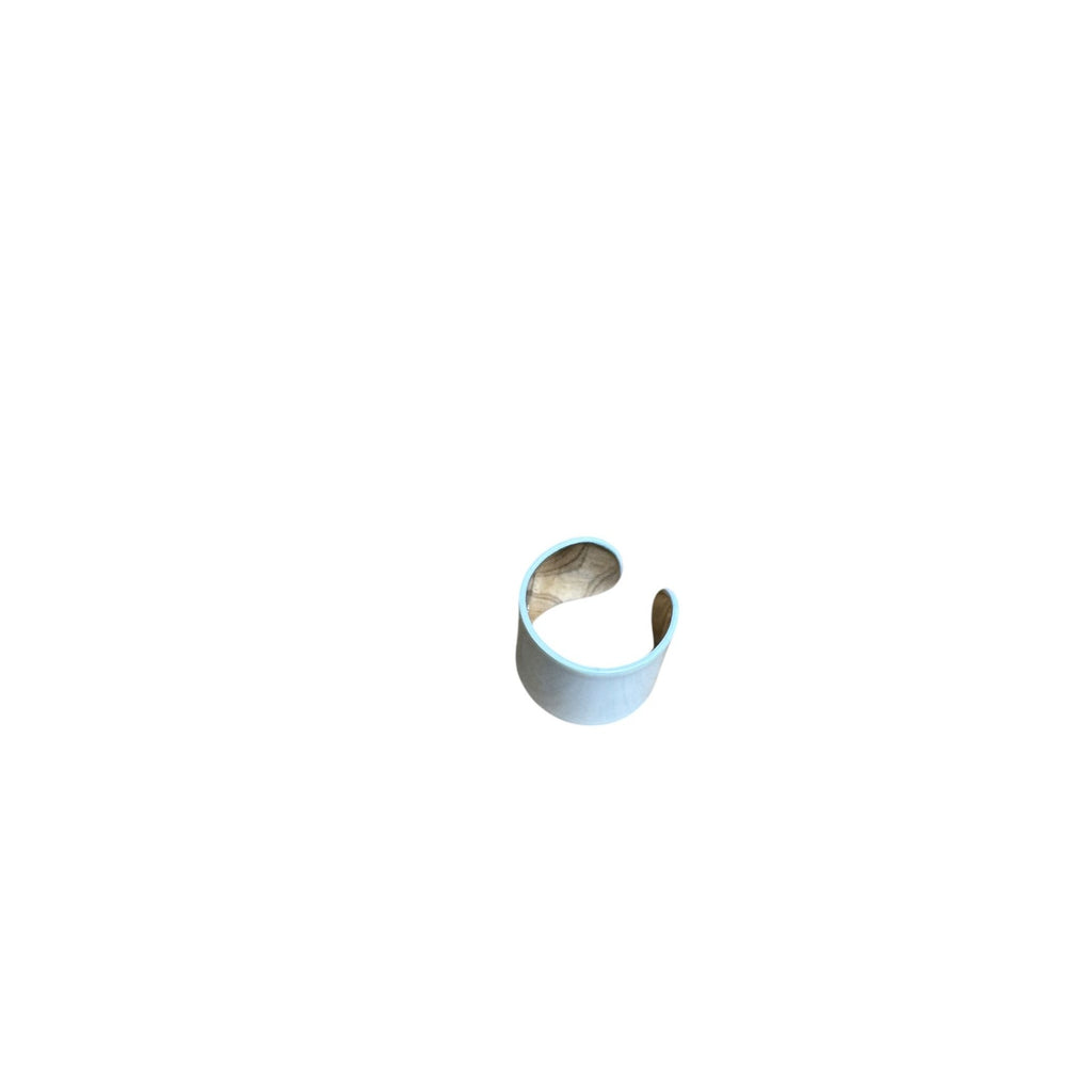 White Painted Silver Ring