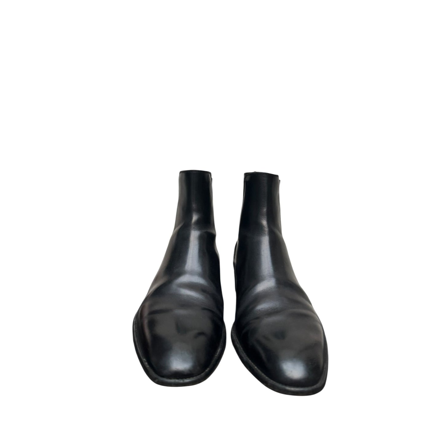 30mm Wyatt Black Leather Chelsea Boots 