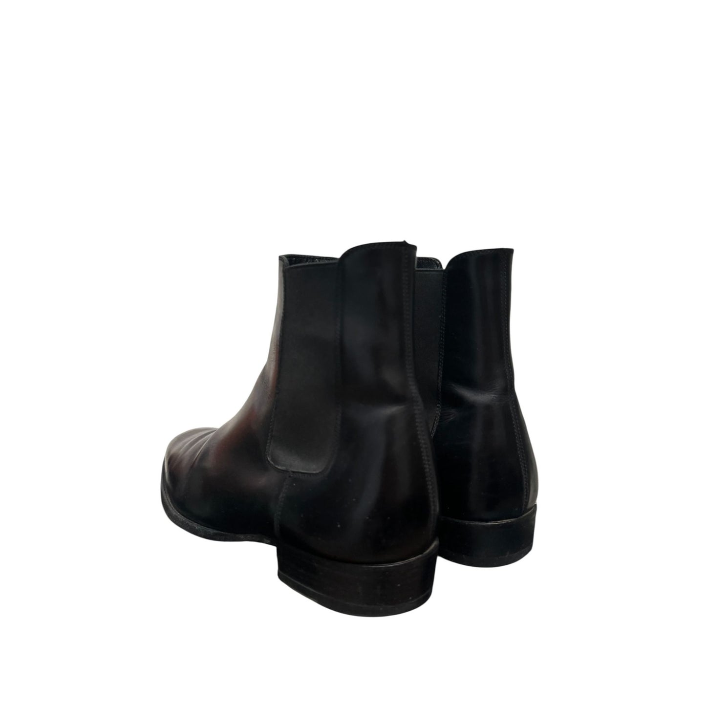 30mm Wyatt Black Leather Chelsea Boots 