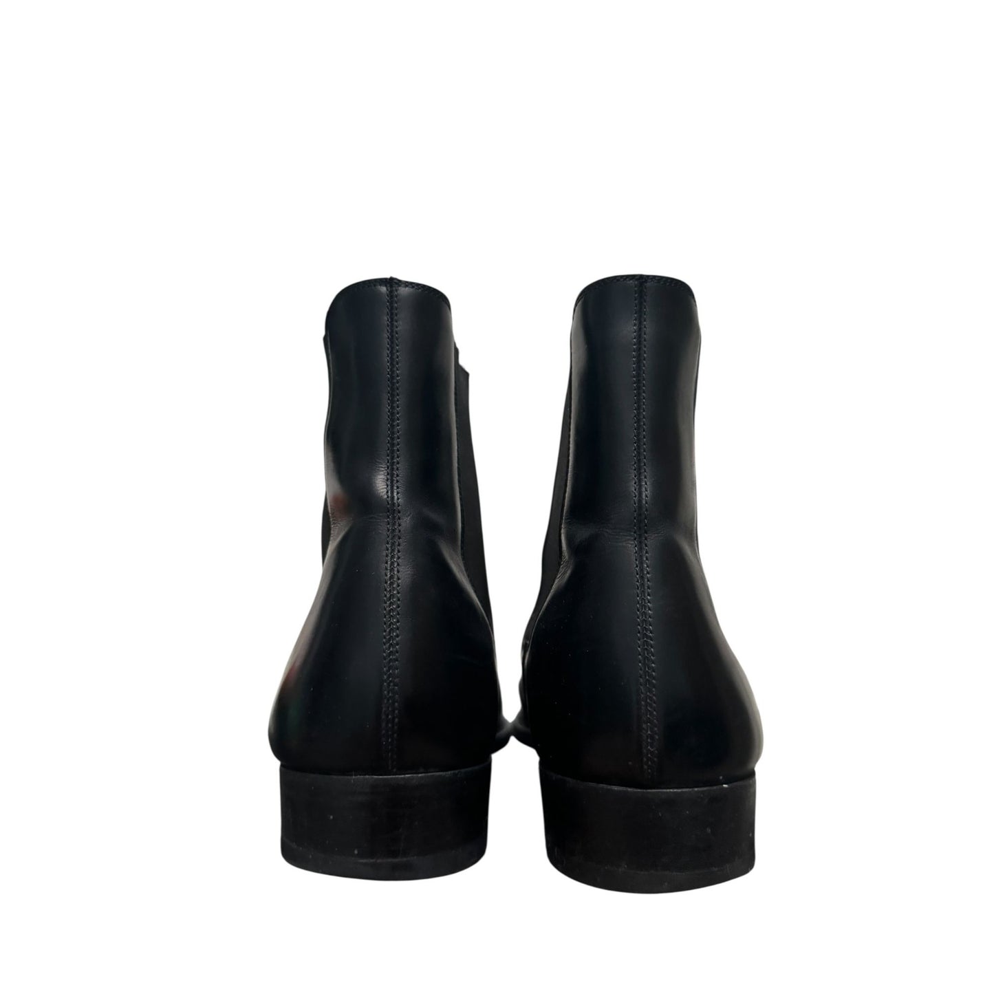 30mm Wyatt Black Leather Chelsea Boots 