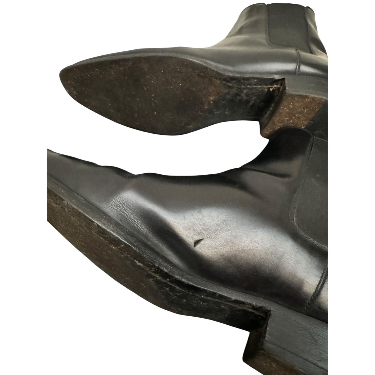 30mm Wyatt Black Leather Chelsea Boots 