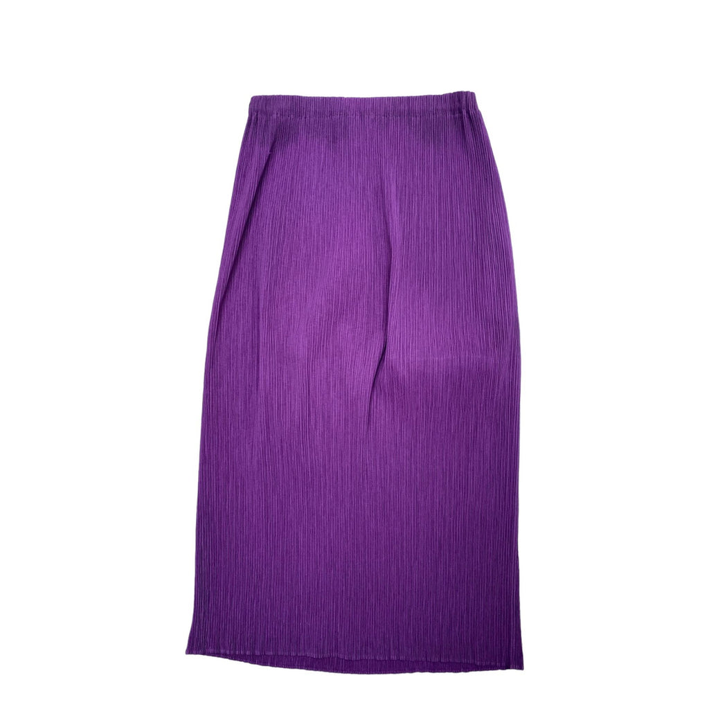 Purple Pleats Set Shirt + Skirt