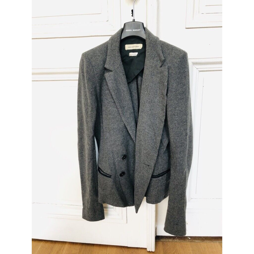 Grey Virgin Wool blazer