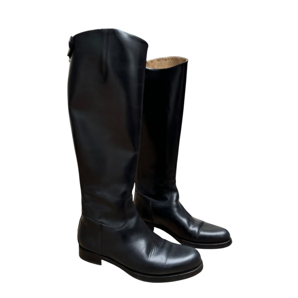 Cavaliere Black Leather High Boots