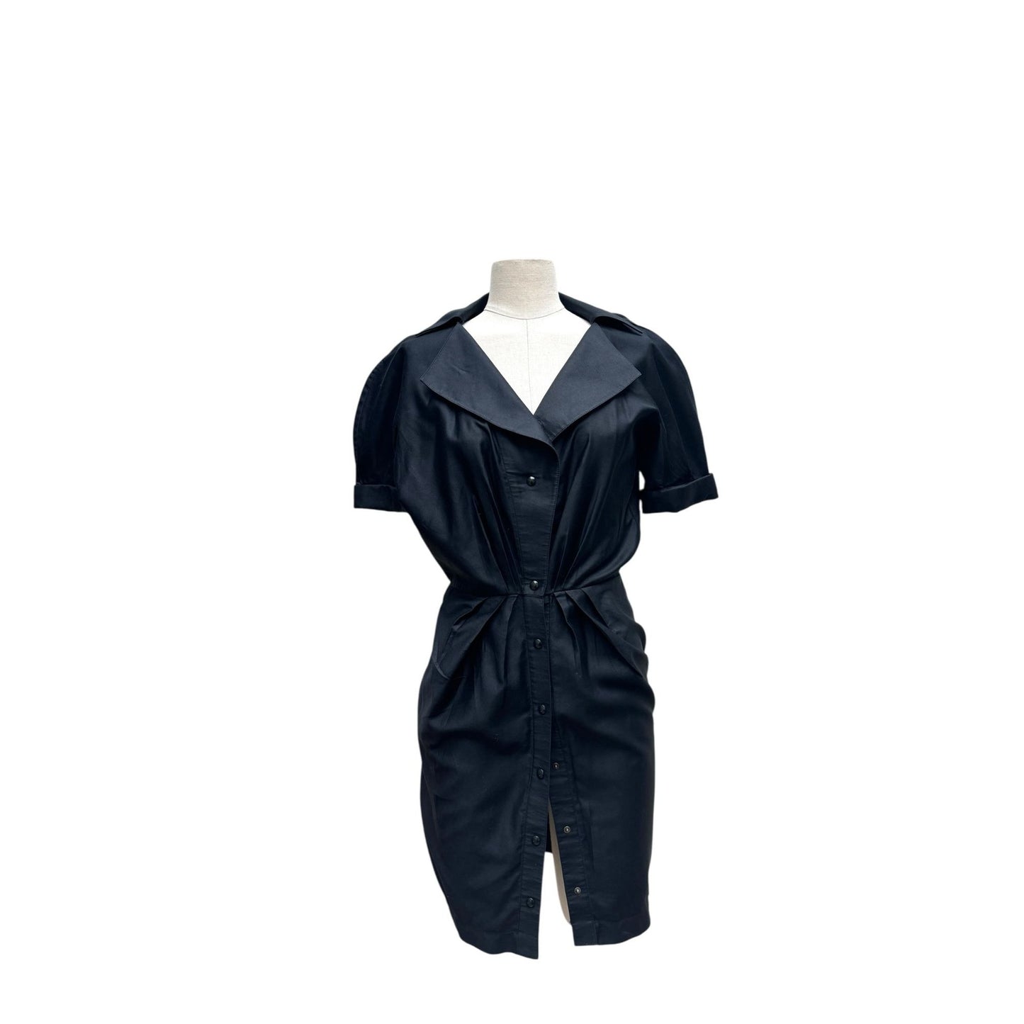 1990s black sculptural dress