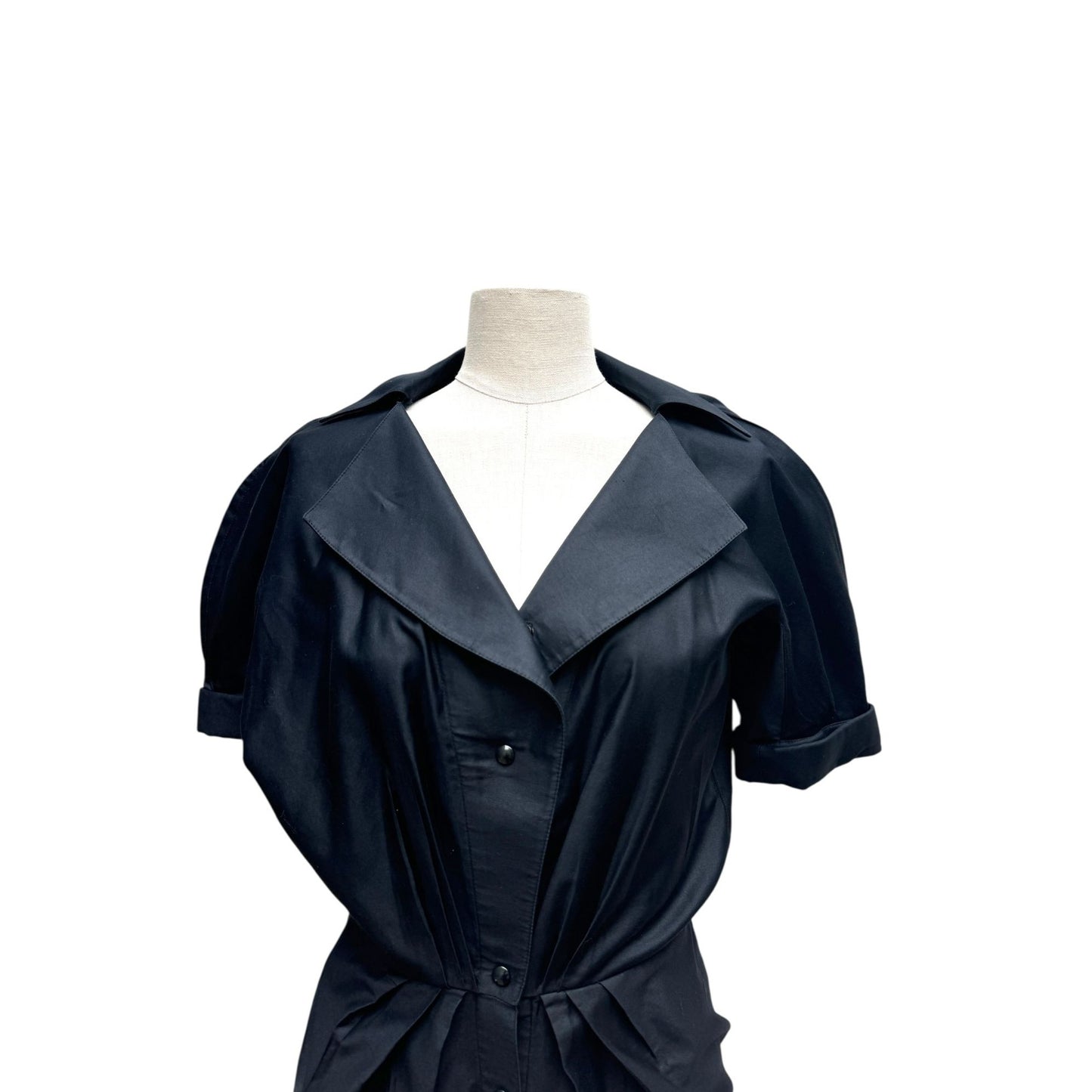 1990s black sculptural dress