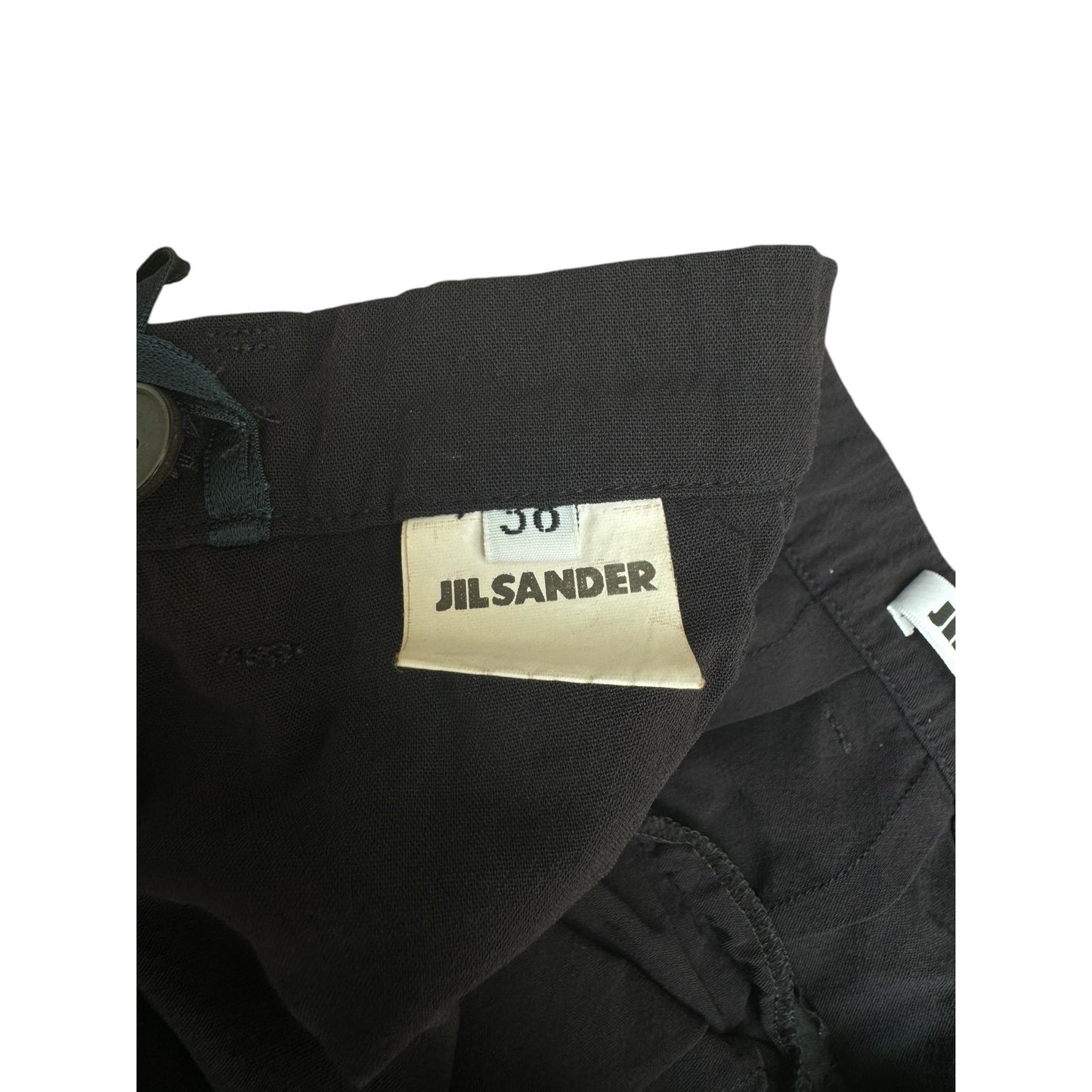 Black Wool High Waist Wide Pants
