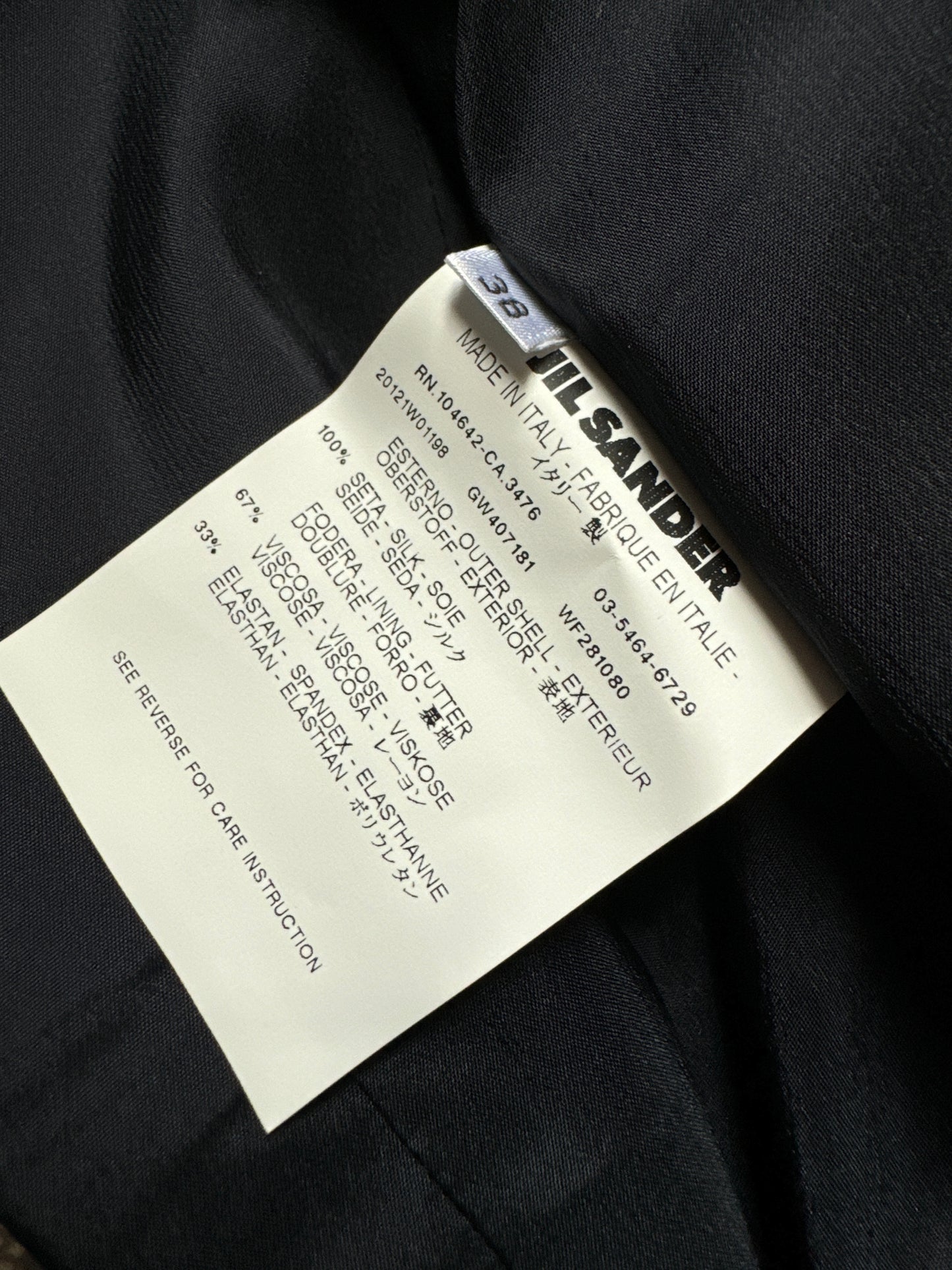 by Raf Simons 2012 Black Silk Embellished Dress