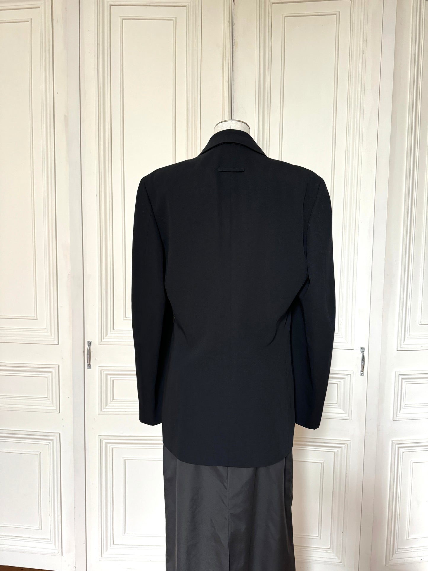 Early 2000s Black Wool Blazer Jacket