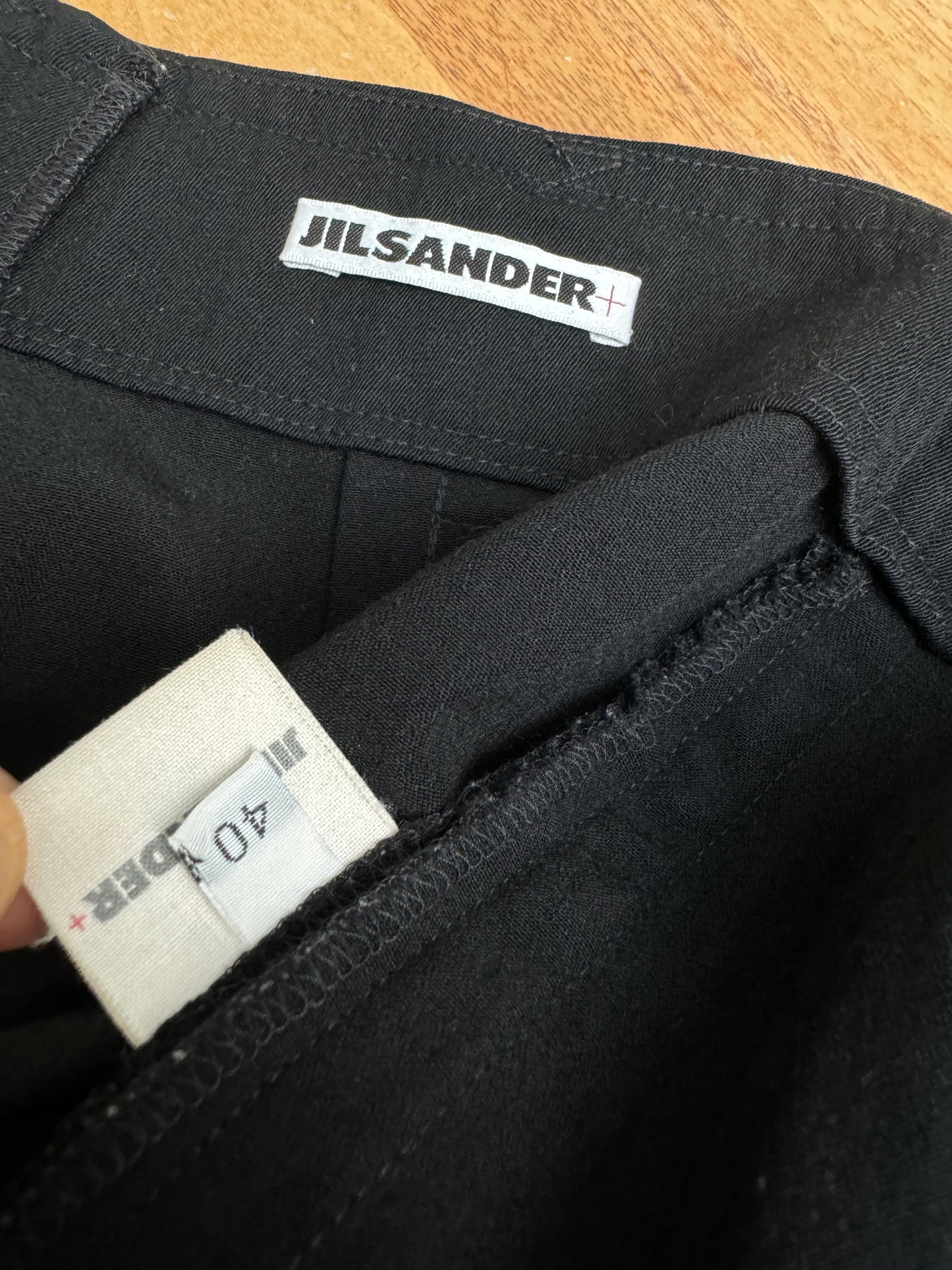 1980s Black Wool Pants Suit Size IT 40 EU 36