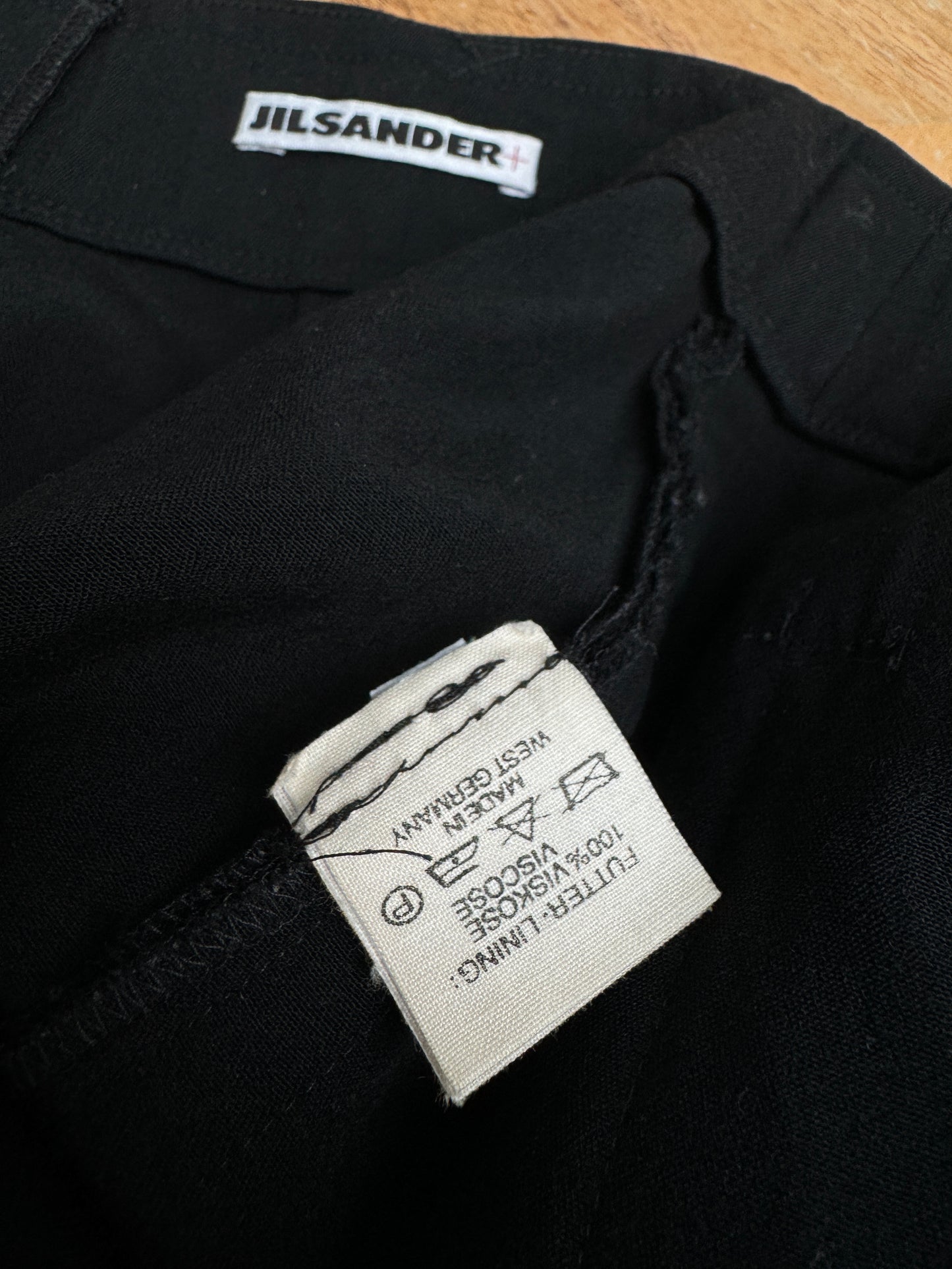 1980s Black Wool Pants Suit Size IT 40 EU 36