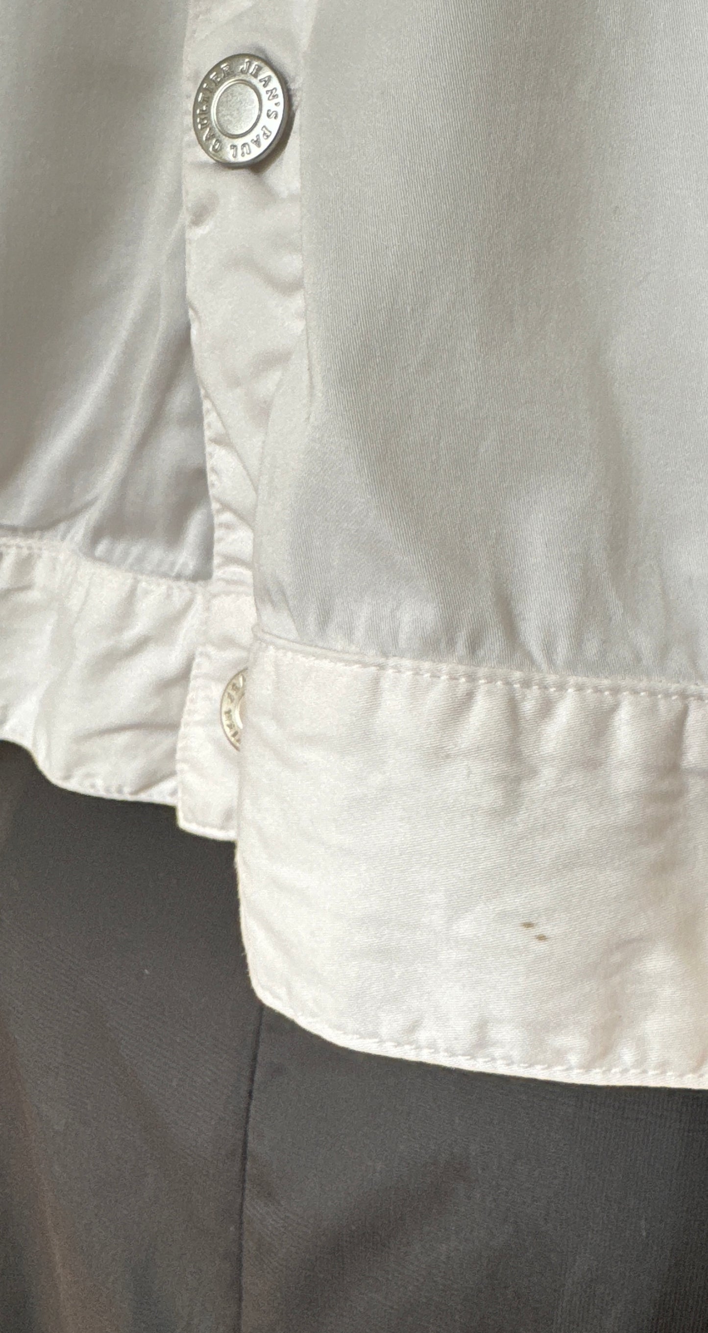 White Cotton Cropped Jacket 