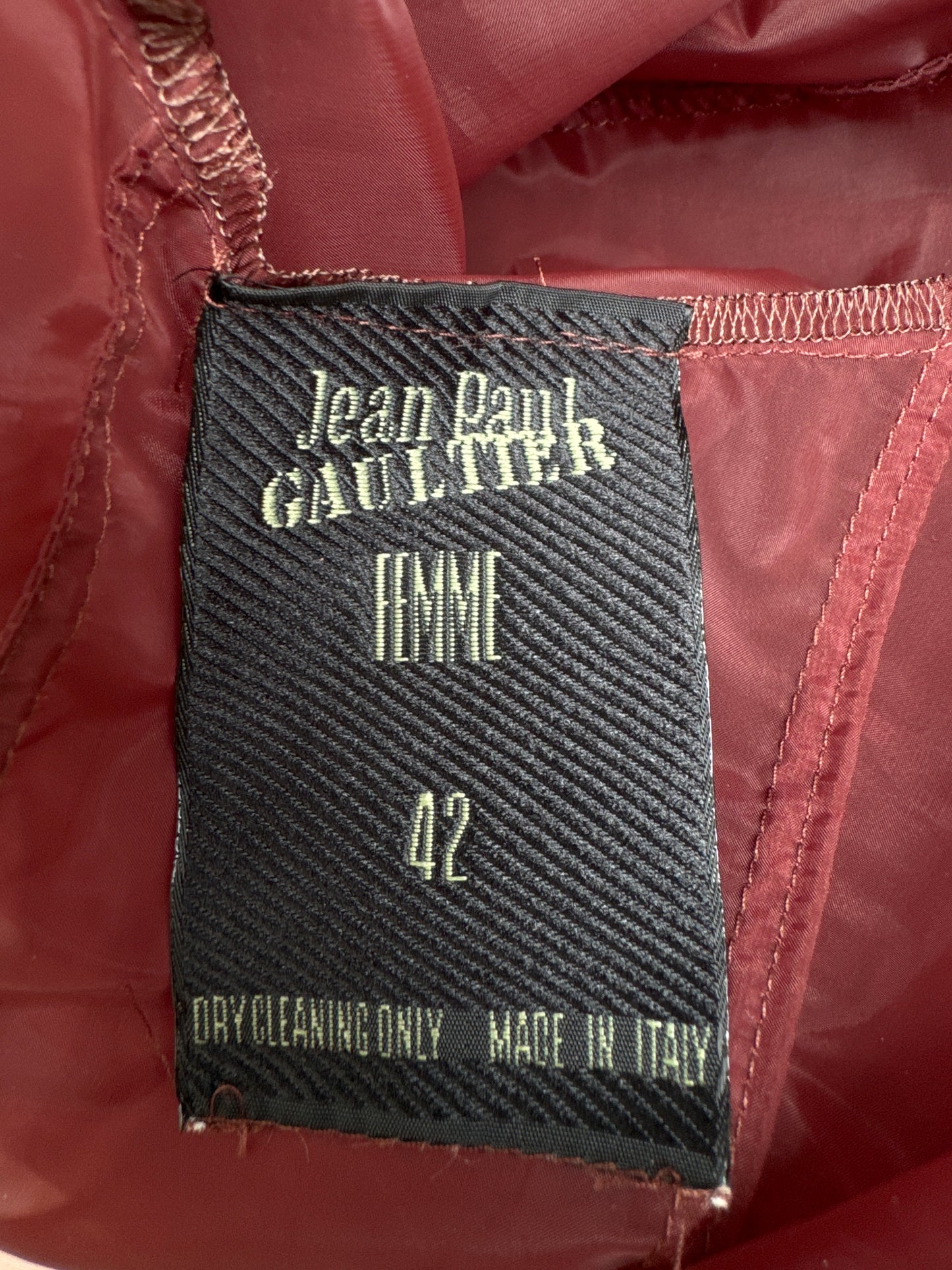 1990s Burgundy Victorian Gazar Silk Coat