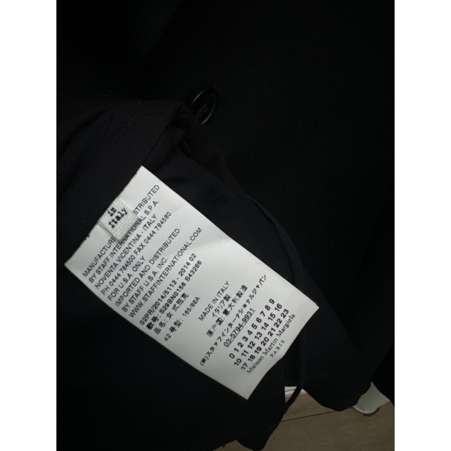 Matthieu Blazy Fall/Winter 2014 Black Blazer Jacket