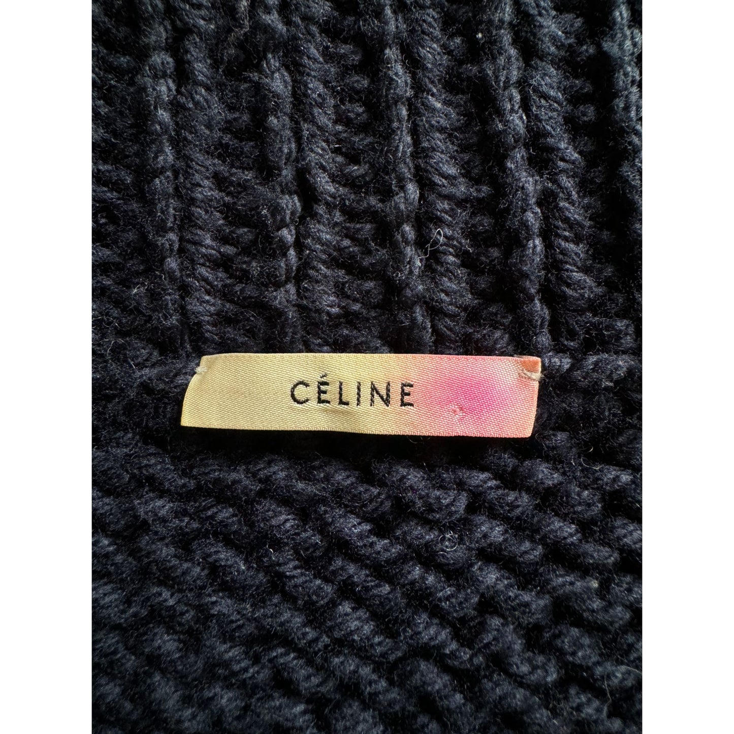Phoebe Philo  Navy Chunky Knit Cardigan 