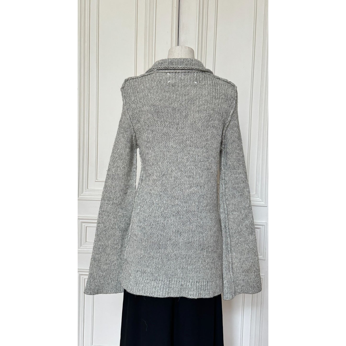 FW 1993 Grey Alpaca Wool Long Cardigan