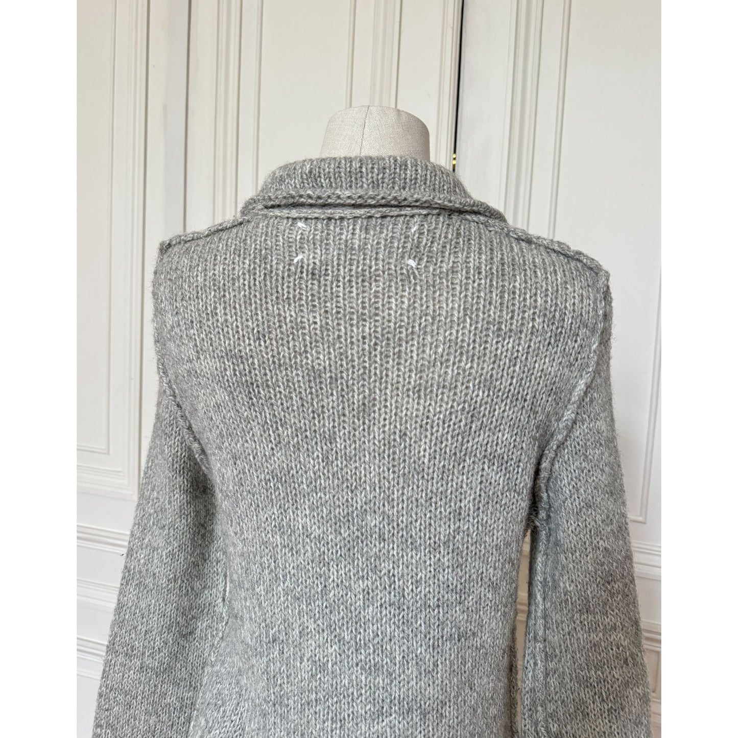 FW 1993 Grey Alpaca Wool Long Cardigan