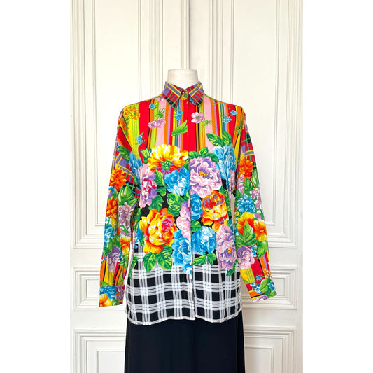1993  Iconic Floral & Graphic Motif Shirt 