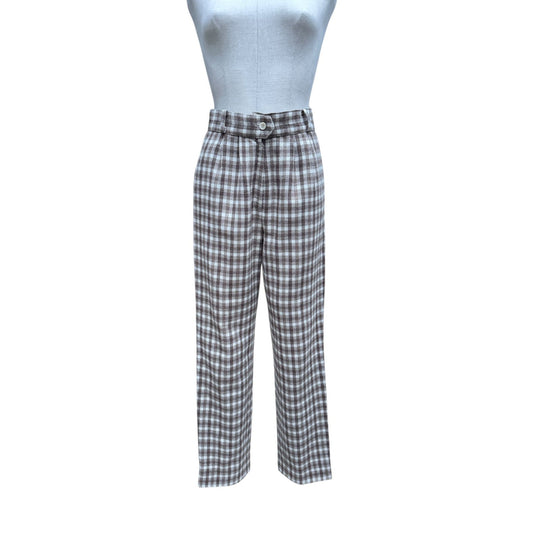 Checkered Wool Pants
