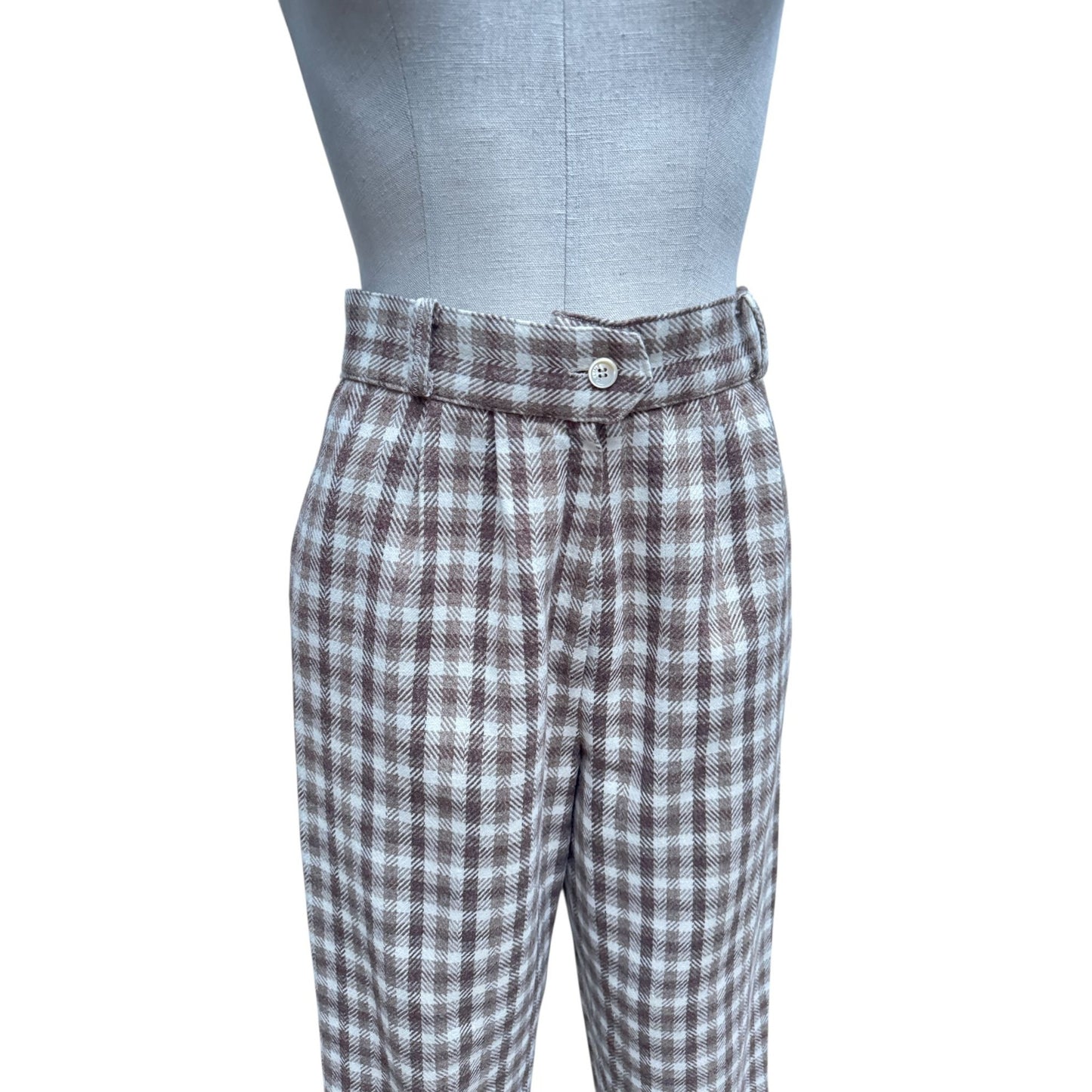 Checkered Wool Pants