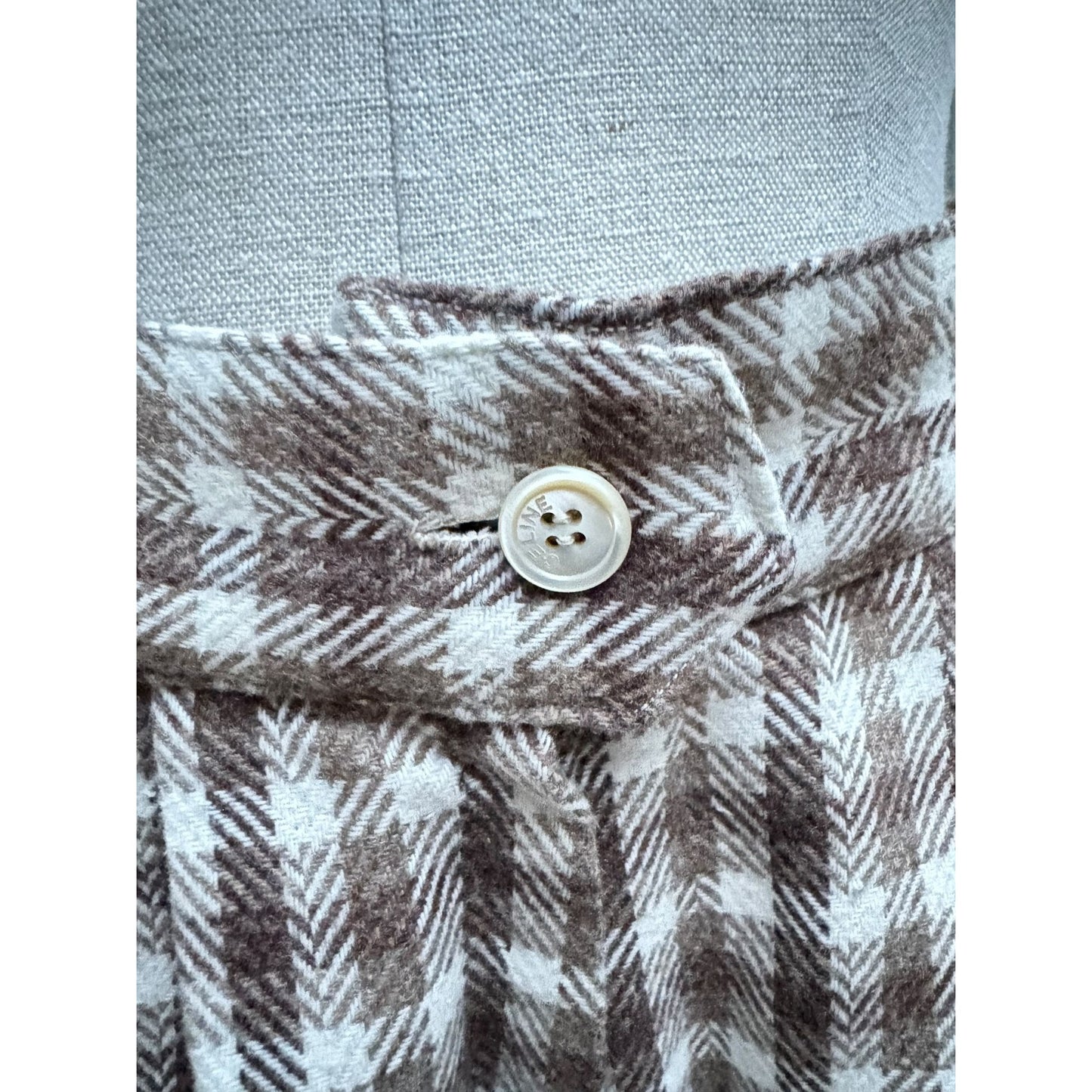 Checkered Wool Pants