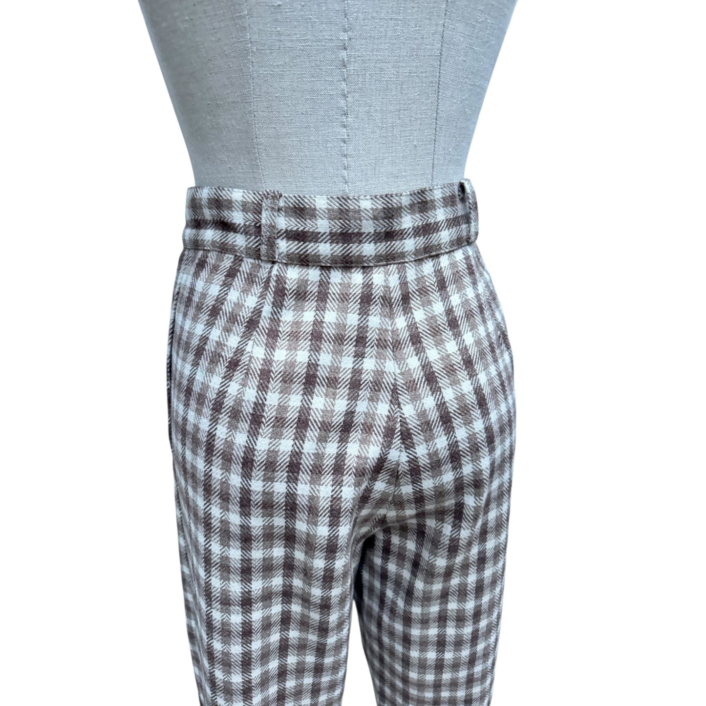 Checkered Wool Pants