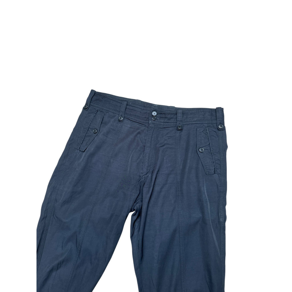 Navy Parachute Cotton Pants