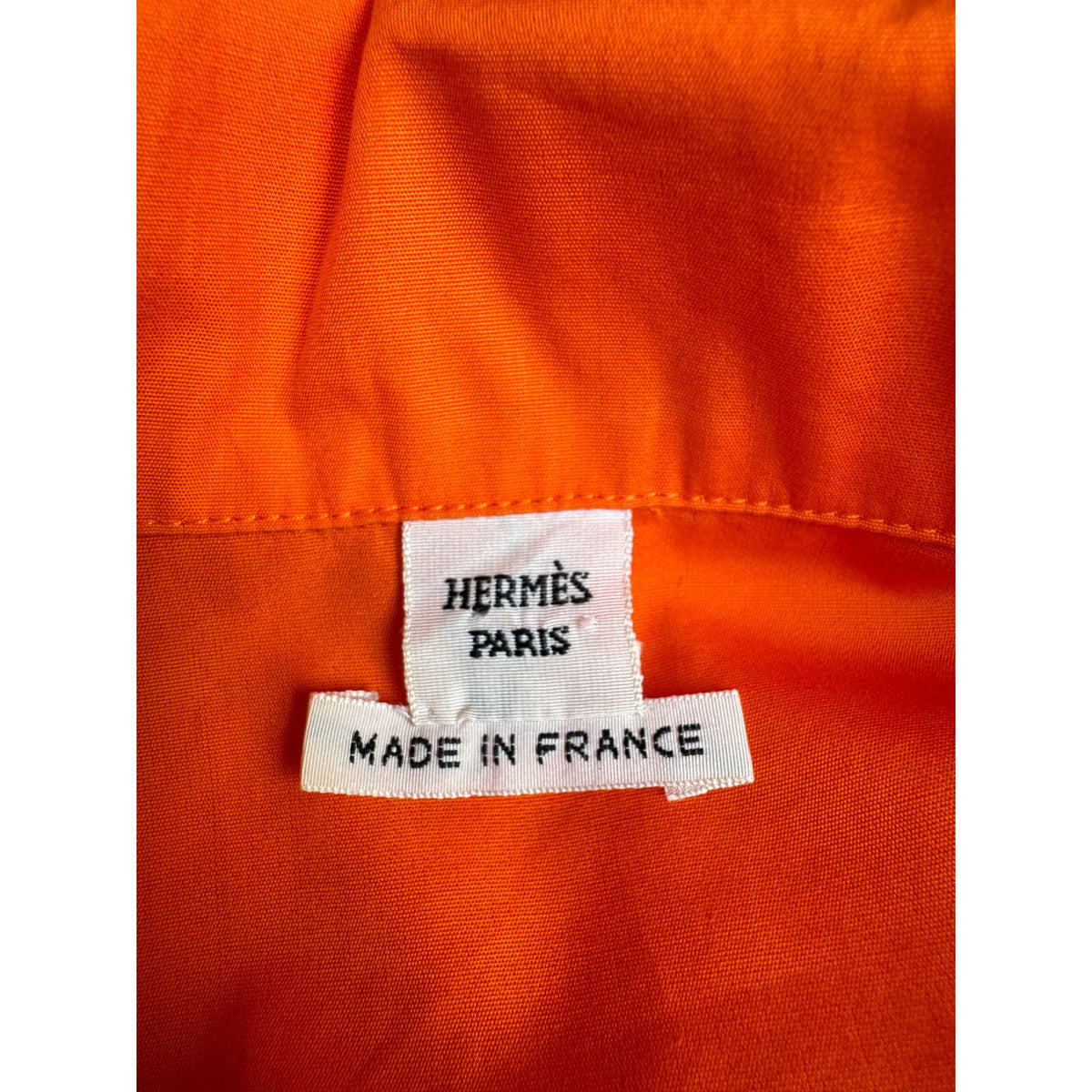 Hermes by Christophe Lemaire Orange Belted Cotton Dress