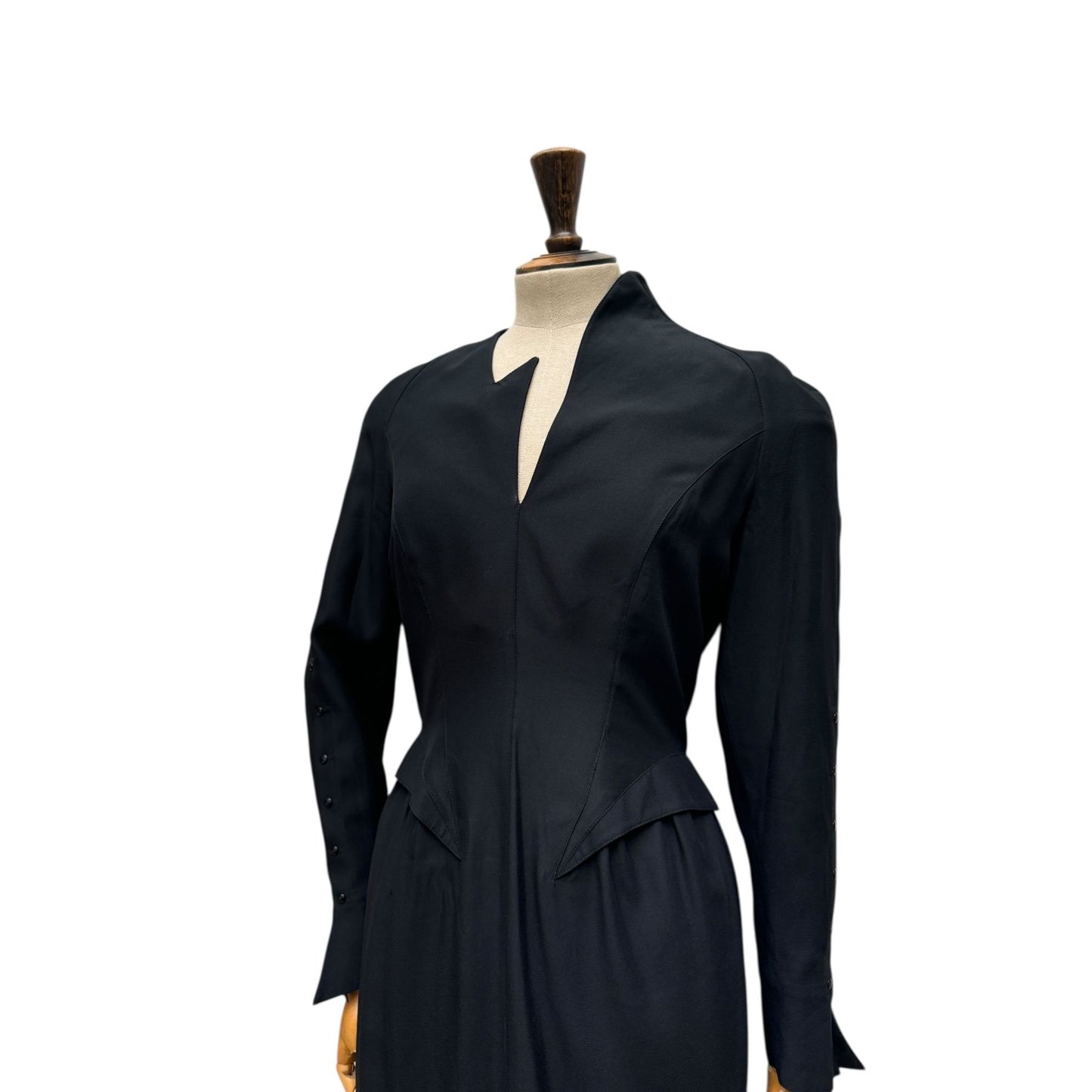 SS 1989 Atlantis Black Sculptural Dress 