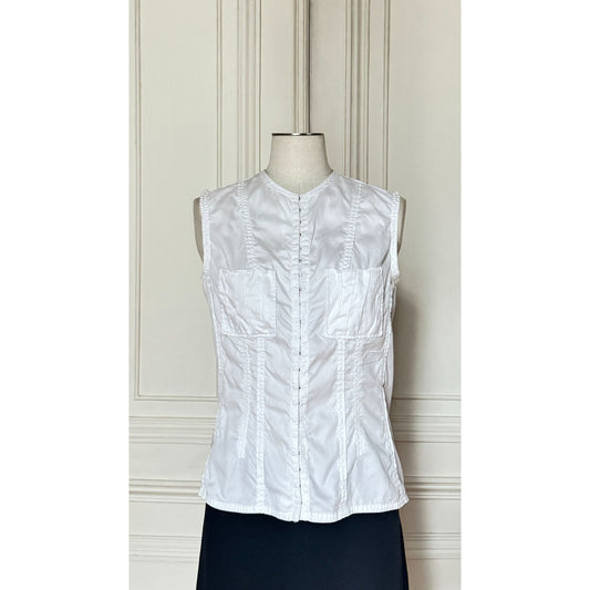 Tom Ford White Cotton Corset Shirt