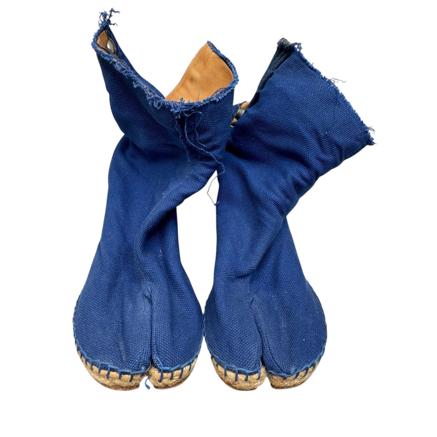 Blue Tabi Wedge Boots