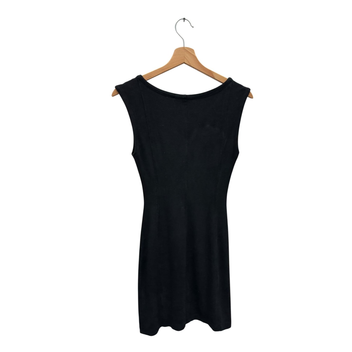 1980s Vintage Black Cotton Mini Dress