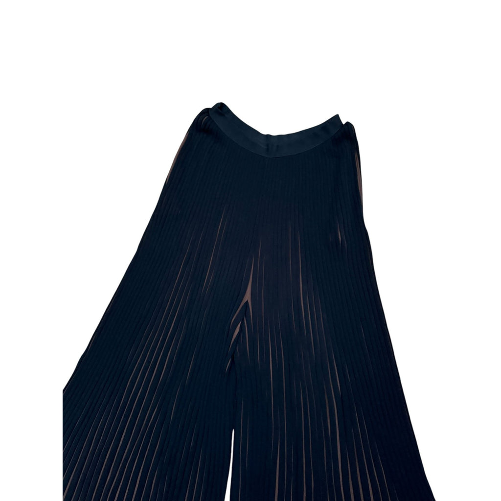 Phoebe Philo Pre Fall 2015 Wide Pleated Black Brown Pants  Size S