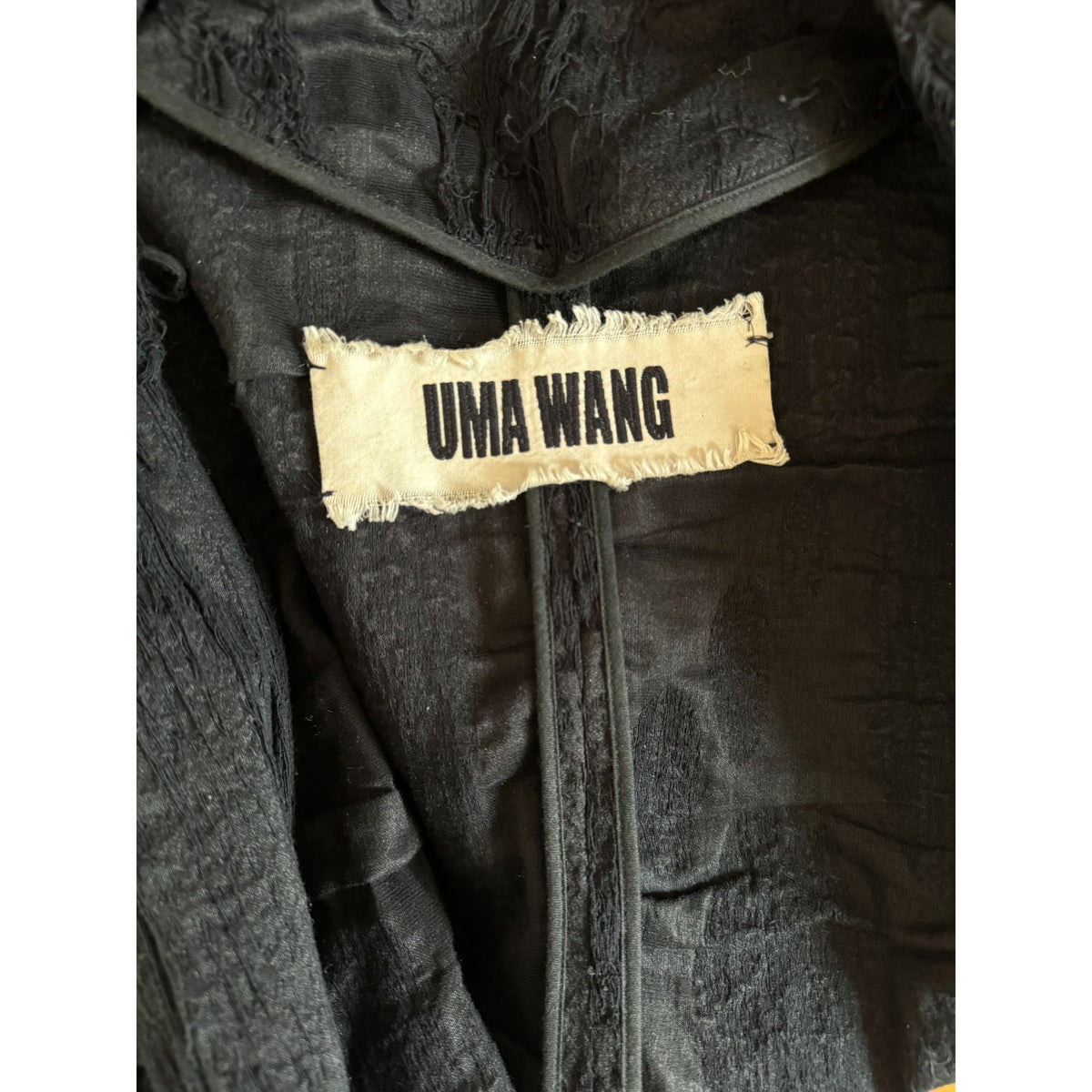 Black Textured Long Coat