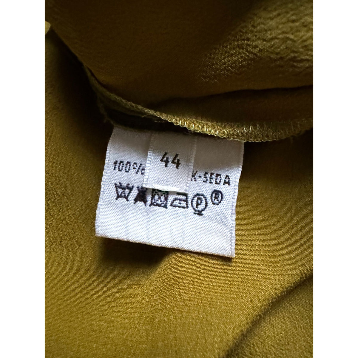Jean Paul Gaultier Khaki Green Silk Draped Belted Dress