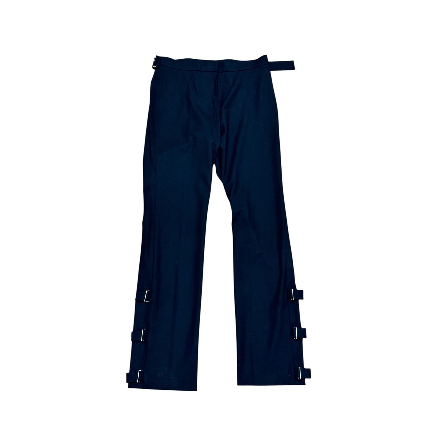 Raf Simons Black Wool Buckle-Strap Trousers