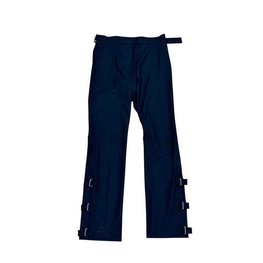 Raf Simons Black Wool Buckle-Strap Trousers