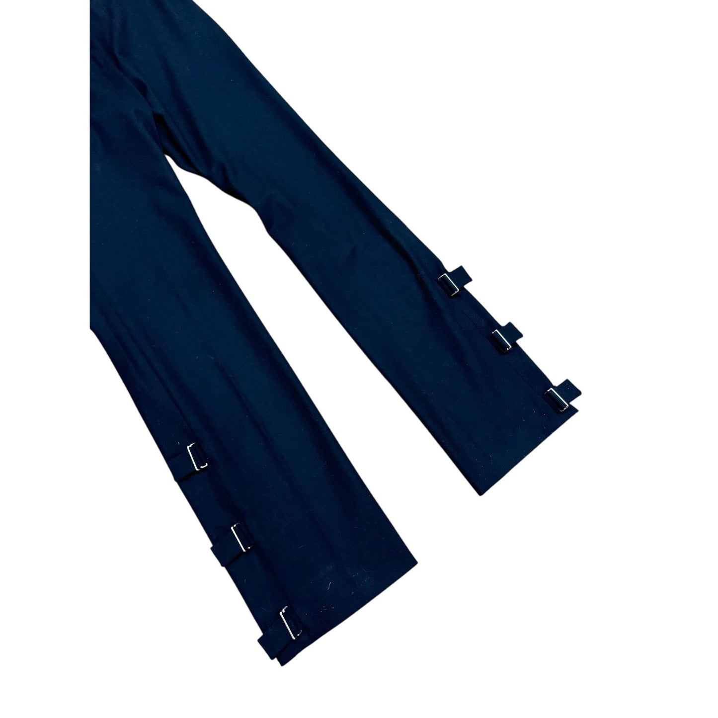 Raf Simons Black Wool Buckle-Strap Trousers