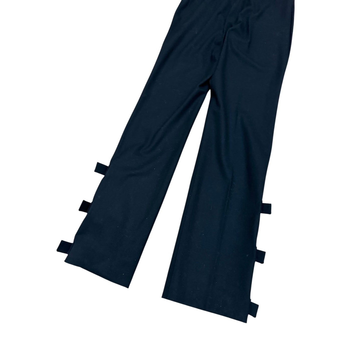 Raf Simons Black Wool Buckle-Strap Trousers