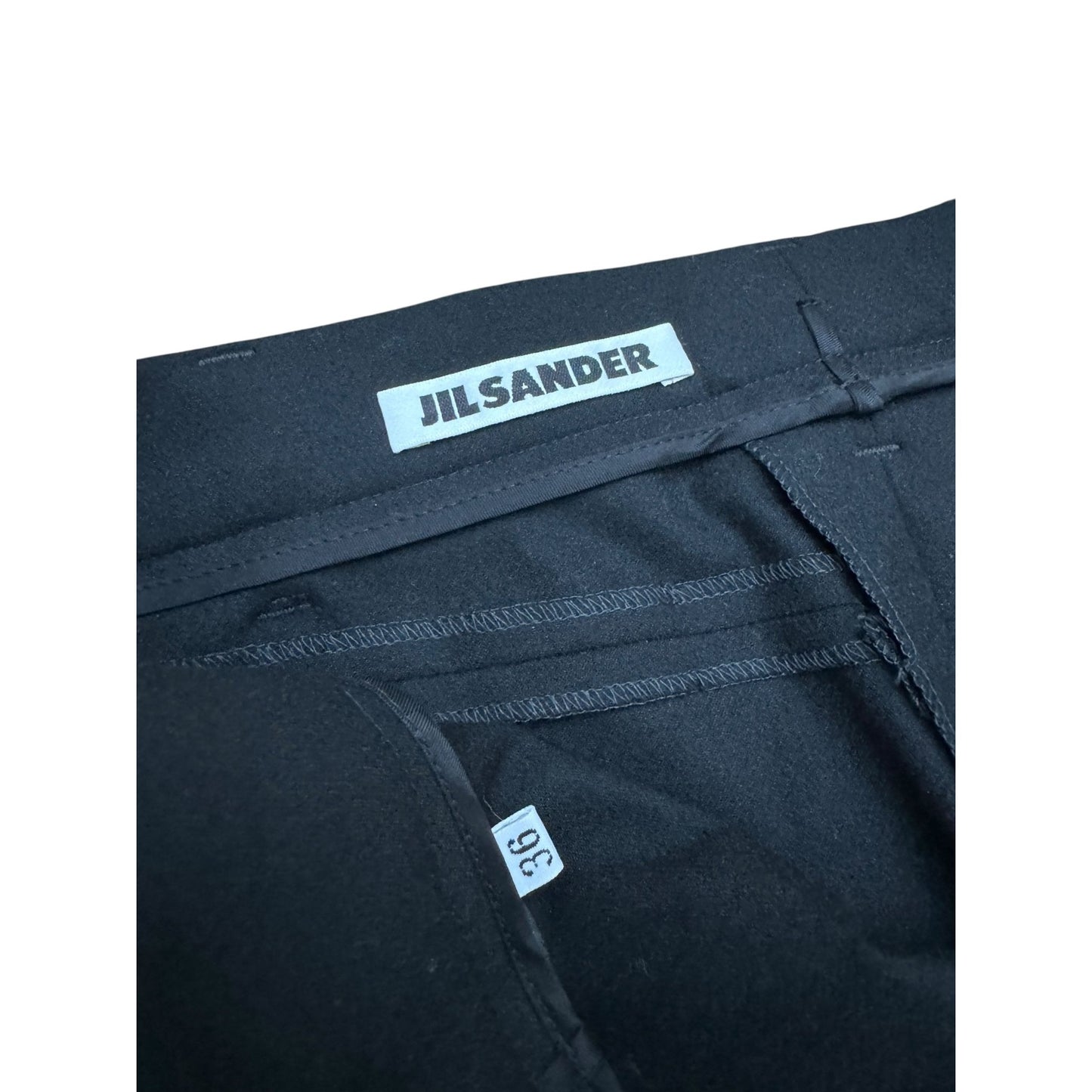 Raf Simons Black Wool Buckle-Strap Trousers