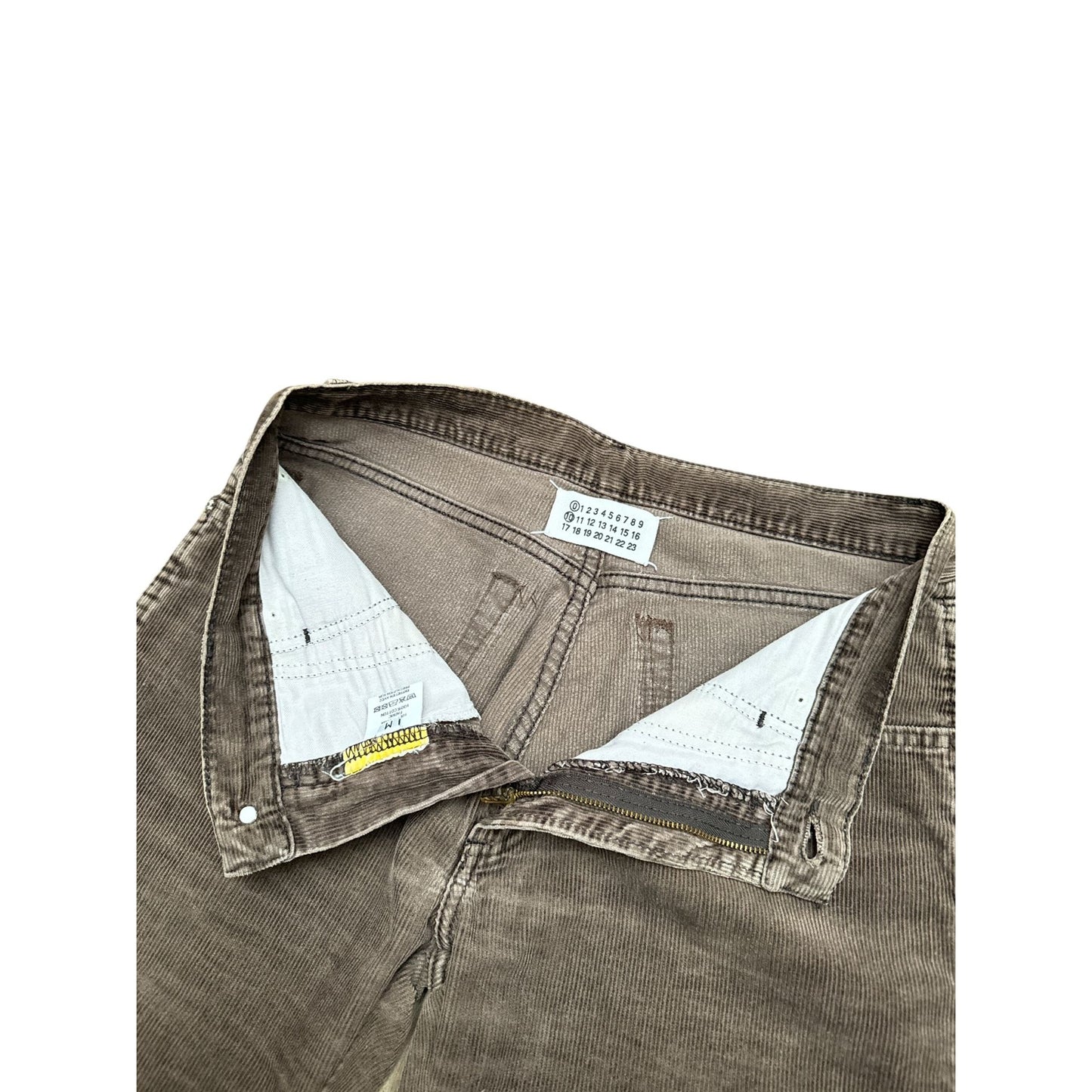 0 10 Artisanal Brown Corduroy Patchwork pants