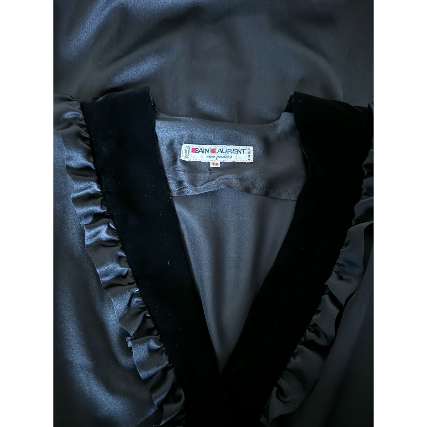 Fall 1982 Vintage Black Silk and Velvet Dress