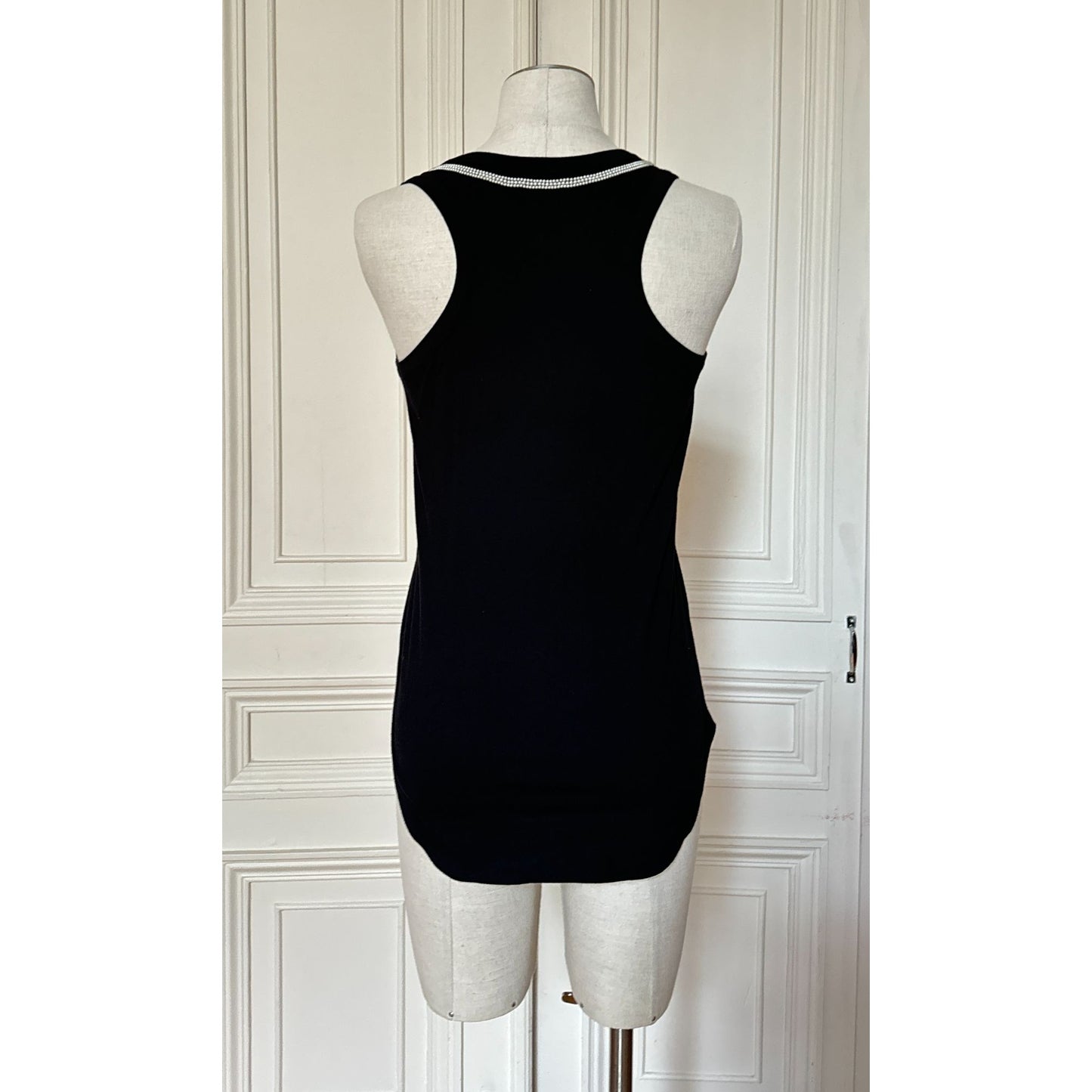 Navy Skulls Embellished Top
