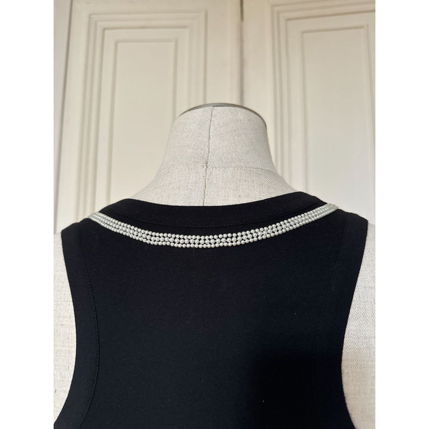 Navy Skulls Embellished Top