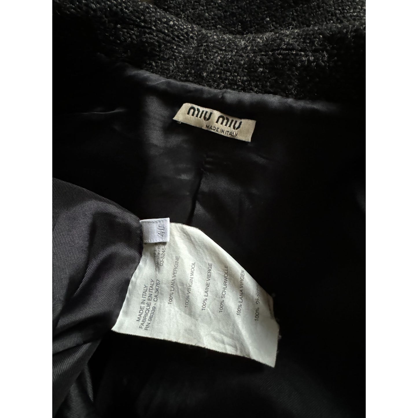 Grey Virgin Wool Jacket