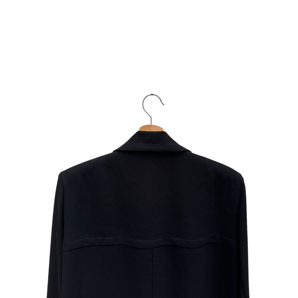 Black Wool Blouse Shirt